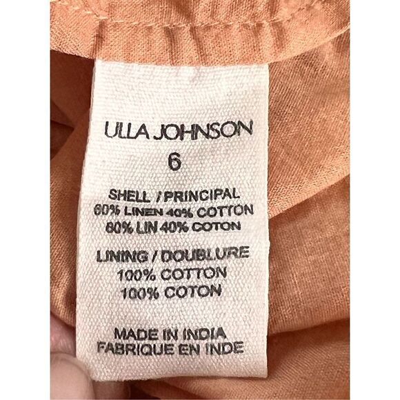 Ulla Johnson Savannah Women’s peach Lace Sleeveless Mini Dress Size 6 - Picture 3 of 10